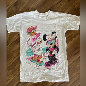 Vintage Minnie Mouse Daisy Duck Hollywood Surfer girl shirt